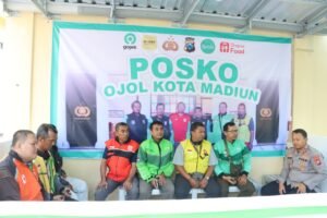 Perkuat Sinergitas, Polres Madiun Kota Resmikan Posko Ojol Kamtibmas