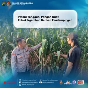 Kanit Binmas Polsek Ngambon Melaksanakan Pendampingan Petani Guna Mendukung Ketahanan Pangan Nasional